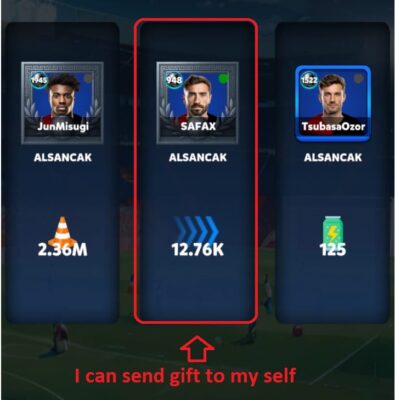 Send gift to myself SAFAX